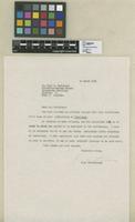 Letter that J. Cuatrecasas sent to Karl H. Rechinger, Naturhistorisches Museum. Botanische Abteilung (Vienna). Request of loan of Theobroma in order to complete the revision of this genus.