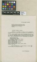 Letter that Alvaro Fernández Pérez (Instituto de Ciencias Naturales de Bogotá), sent to J. Cuatrecasas, together with samples of different species of Theobroma.