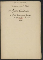 Accession number 341: America borealis. Accession. Num.us 341 - 122 Species Canadenses a P.W. Maclagan lectae dedit Balforer Pr. Edinb. 1856