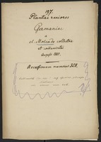 Accession number 328:197 Plantae rariores Germaniae a cl. Molendo collectae et communicatae Augusto 1855 - Accessionum numerus 328