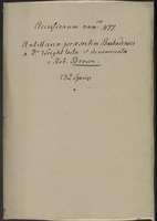 Accession number 477: Accessionum numus 477. Antillanae praesertim Barbadenses a Dr. Wright lecta et denominatae a Rob. Brown