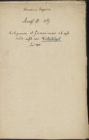 Accession number 367: America tropica. Access. N. 367 - Antiguensis et Jamaicenses ab ipso lectas misit am. Wullschlägel Jano. 1858