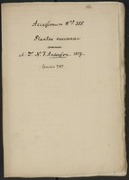 Accession number 355: Accessionum nus 355. - Plantae suecanae commun. Cl. Dr. N.F. Andersson. 1857 - Species 787