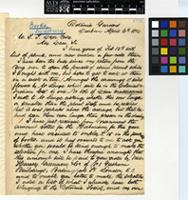 Letter from Mr. J. Medley Wood to Sir William Thiselton-Dyer; from the Botanic Gardens Durban, South Africa; 6 April 1886; two page letter comprising two images; folios 1736-1737.