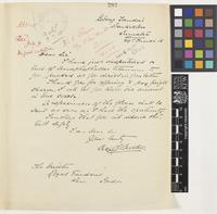 Letter from Cecil J.[Joslin] Brooks to Sir David Prain; from Lebong Tandai, Benkoelen [Bengkulu], Sumatra; 29 Mar 1915; one page letter comprising one image; folio 287