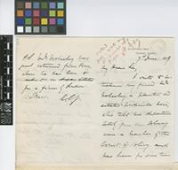 Letter from G.S. [George Samuel] Jenman to Sir William Thiselton-Dyer; from Government Botanist's Office, Georgetown, Demerara [Guyana]; 7 June 1889; four page letter comprising two images; folio 521