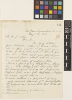 Letter from Daniel C.[Cady] Eaton to Sir William Jackson Hooker; from New Haven, Connecticut, [United States of America]; 5 May 1857; two page letter comprising two images; folio 96