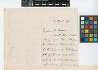 Letter from T. Graham [Sir Thomas Graham] Briggs to Sir Joseph Dalton Hooker; from Farley Hill Barbados; 10 Apr 1873; three page letter comprising two images; folio 12