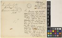 Letter from W.J. Weightman to the Royal Botanic Gardens, Kew; from Shela Bagh via Quetta, Belochistan [Balochistan, Pakistan]; 18 Apr 1888; one page letter comprising one image; folio 387 NWI