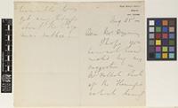 Letter from L.J.K.[Lewis Jones Knight] Brace to Sir William Thiselton-Dyer; from Royal Botanic Garden, Seebpore, near Calcutta [Shibpur, near Kolkata, India]; 23 Aug 1884; four page letter comprising two images; folio 161
