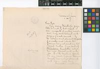 Letter from Everard F. [Ferdinand] im Thurn to Sir William Thiselton-Dyer; from Pomeroon River, British Guiana [Guyana]; 3 Aug 1887; one page letter comprising one image; folio 335