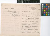 Letter from G.S. [George Samuel] Jenman to The Royal Botanic Gardens, Kew; from Government Botanist's Office, Georgetown, Demerara [Guyana]; 16 Mar 1888; four page letter comprising two images; folio 502