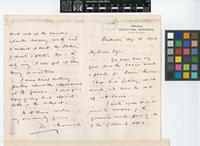 Letter from D.[Daniel] Morris to Sir William Thiselton-Dyer; from Imperial Agricultural Department for the West Indies, Barbados; 12 Aug 1902; four page letter comprising two images; folio 143