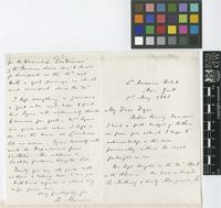 Letter from D.[Daniel] Morris to Sir William Thiselton-Dyer; from 5th Avenue Hotel, New York, [USA]; 1 May 1883; four page letter comprising two images; folio 793