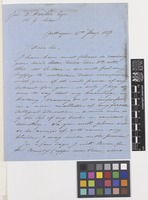 Letter from Anthoine [Augustus M. Anthony de Gogorza] to Sir Joseph Dalton Hooker; from Carthagena, [Colombia]; 25 Jan 1859; four page letter comprising four images; folios 1 - 2