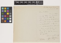 Letter from Alfred R.[Russel] Wallace to Sir Joseph Dalton Hooker; from The Dell, Grays, Essex, [England]; 2 Aug 1871[?]; one page letter comprising one image; folio 320