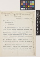 Letter and note from George B.[Bishop] Sudworth to Sir William Thiselton-Dyer; from United States Department of Agriculture, Forestry Division, Washington, D.C., [United States of America]; 31 Jan 1890; three page letter comprising three images; folios 1118 – 1120