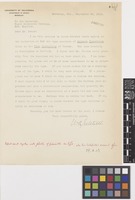 Letter from W.A.[William Albert] Setchell to Sir David Prain; from Department of Botany, University of California, Berkeley, California, [United States of America]; 30 Sep 1913; one page letter comprising one image; folio 514