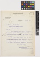 Letter from R.[Richard] Rathbun to Sir William Thiselton-Dyer; from Smithsonian Institution, United States National Museum, Washington, D.C., [United States of America]; 17 June 1904; one page letter comprising one image; folio 36