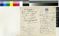 Letter from Thomas Risely Griffith, Administrator of the Seychelles to Sir Daniel Morris; from Government House, Seychelles; 14 Nov 1890; four page letter comprising two images; folio 272