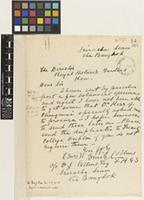 Letter from Ms Emily Collins to Sir David Prain; from Sriracha, Siam [Si Racha, Thailand]; c.Sep 1912; one page letter comprising one image; folio 287