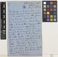 Letter from F.V.[Frederick Victor] Dickins to Sir William Jackson Hooker; from HMS 'Coromandel', Yokohama, [Japan]; 13 Aug 1864; one page letter comprising one image; folio 59a