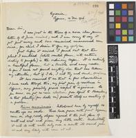 Letter from H. Campbell to Sir Arthur William Hill; from Kyrenia, Cyprus; 14 Dec 1926; three page letter comprising three images; folios 198 - 200