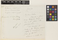Letter and list of plants from M.E.[Mountstuart Elphinstone] Grant Duff to Sir William Thiselton-Dyer; from Government House, [India]; 1 June 1883; six page item comprising four images; folios 283 - 284
