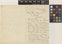 Letter from D.[David] Prain to Sir William Thiselton-Dyer; care of Messrs Henry S. King & Co, 65 Cornhill, London, [England]; c.9 Aug 1901; three page letter comprising two images; folio 4