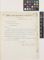 Letter and from George B.[Bishop] Sudworth to Sir William Thiselton-Dyer; from United States Department of Agriculture, Forestry Division, Washington, D.C., [United States of America]; 8 May 1891; one page letter comprising one image; folio 1121