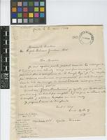 Letter from Louis Mille S.J. to Sir Arthur William Hill; from Apartado 266, Quito, Ecuador; 20 May 1924; one page letter comprising one image; folio 282