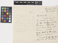 Letter from W.D.[Willliam Dougal] Christie to Sir William Jackson Hooker; from Paraná, [Brazil]; 29 Nov 1856; three page letter comprising two images; folio 71