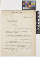 Letter from N.L.[Nathaniel Lord] Britton to Sir David Prain; from New York Botanical Garden, Bronx Park, New York, [United States of America]; 21 Apr 1909; one page letter comprising one image; folio 158