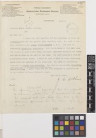 Letter from J.C.[Joseph Charles] Arthur to Sir David Prain; from Purdue University Agricultural Experiment Station, Lafayette, Indiana, [United States of America]; 13 Feb 1911; one page letter comprising one image; folio 226