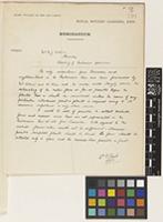 RBGK Memorandum from W.G.[William Grant] Craib; 5 Feb 1913; one page memorandum comprising one image; folio 291