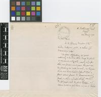 Letter from A.F.[Augustus Frederic] Rudolf Hoernlé to Sir David Prain; from 8 Northmoor Road, Oxford, [England]; 20 Feb 1911; three page letter comprising two images; folio 331