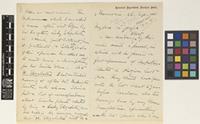 Letter from J.F.[John Firminger] Duthie to Sir Joseph Dalton Hooker; from Botanical Department, Northern India, Mussoorie, [India]; 26 Sep 1898; seven page letter comprising four images; folios 182 – 183 SPR