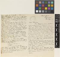 Letter from Henry N.[Nicholas] Ridley to Daniel Morris; from Botanic Garden, Singapore; 5 Aug 1890; four page letter comprising two images; folio 586