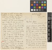 Letter from M.A.[Marmaduke Alexander] Lawson to Sir William Thiselton-Dyer; from Government Gardens, Ooty [Udagamandalam, India]; 14 Apr 1885; six page letter comprising four images; folios 490 - 491