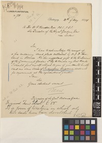 Letter from [Melchior] Treub to Sir William Thiselton-Dyer; from Buitenzorg [Bogor, Java, Indonesia]; 21 May 1894; one page letter comprising one image; folio 118
