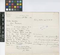 Letter from Haines, Bachelor & Co to Sir William Thiselton-Dyer; from 110, Cannon Street, London; 9 Feb 1886; two page letter comprising one image; folio 242