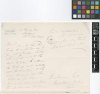 Letter from Edward Chambers to Daniel Morris; from 4 Mincing Lane, London; 20 Oct 1887; two page letter comprising one image; folio 610