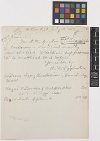 Letter from W.W.[Willard Webster] Eggleston to the Royal Botanic Gardens, Kew; from Rutland, Vermont, [United States of America]; 12 July 1907; one page letter comprising one image; folio 6