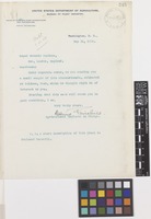 Letter from David [Grandison] Fairchild to Sir David Prain; from United States Department of Agriculture, Bureau of Plant Industry, Washington, D.C., [United States of America]; 14 May 1909; two page letter comprising two images; folios 245 - 246
