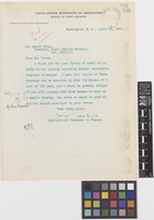 Letter from David [Grandison] Fairchild to Sir David Prain; from United States Department of Agriculture, Bureau of Plant Industry, Washington, D.C., [United States of America]; 22 Apr 1912; one page letter comprising one image; folio 293