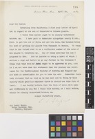 Letter from C.S.[Charles Sprague] Sargent to Sir David Prain; from Arnold Arboretum, Harvard University, Jamaica Plain, Massachusetts, [United States of America]; 29 Apr 1916; one page letter comprising one image; folio 188