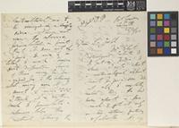 Letter from G.[George] King to Sir Joseph Dalton Hooker; from Botanic Garden, Calcutta [Kolkata, India]; 25 Feb 1890; eight page letter comprising four images; folios 831 - 832