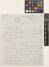 Letter from M.A.[Marmaduke Alexander] Lawson to Sir William Thiselton-Dyer; from Government Gardens, Ootacamund, Madras [Udagamandalam, Chennai, India]; 10 Jan 1887; four page letter comprising four images; folios 504 – 505