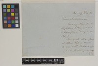 Letter from F.[Francis] Beaufort to Sir William Jackson Hooker; from Admiralty, [London, England]; 21 Dec c.1841; two page letter comprising two images; folio 36