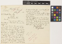 Letter from W.T.[William] James to Sir William Thiselton-Dyer; from 41 & 42 Front Street, Hamilton, Bermuda; 3 July 1890; two page letter comprising one image; folio 16